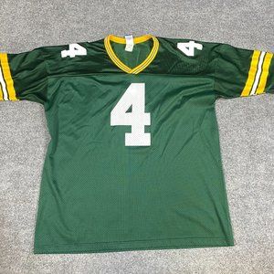 Brett Favre Football Jersey L Green Champion Vintage Green Bay USA Made